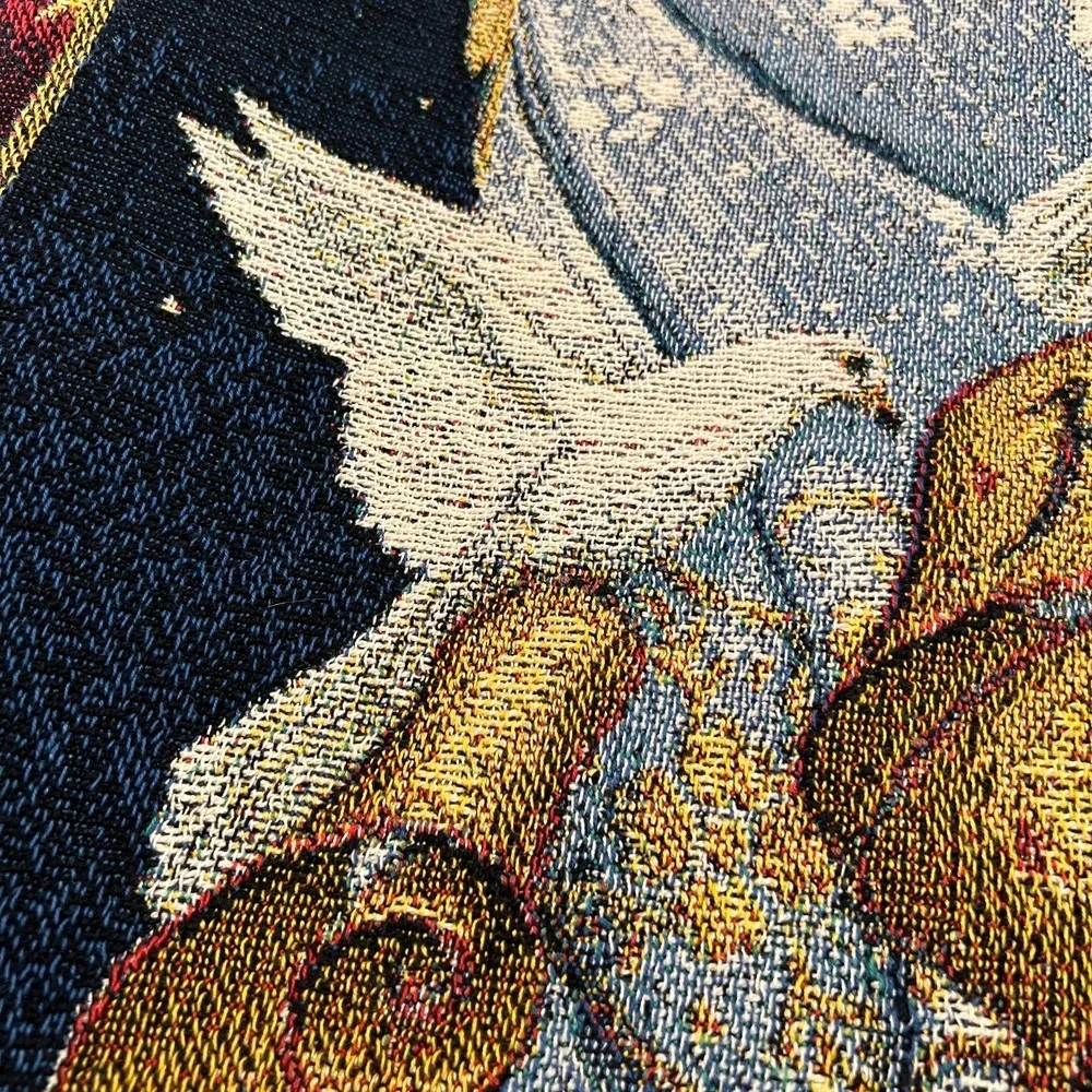 New Tapestry Angel Throw Blanket NWT & Decorative Pillow Christmas Holiday Lot